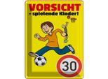 Vianmo Insegna Di Latta 40X30 Cm Vorsicht Spielende Kinder 30Kmh
