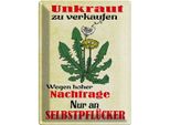 Vianmo Insegna Di Latta 40X30 Cm Unkraut Verkaufen SelbstpflüCker