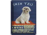Vianmo Insegna Di Latta 40X30 Cm Shih Tzu Hund Lebendig Loyal