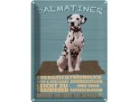 Vianmo Insegna Di Latta 40X30 Cm Dalmatiner Hund Energisch Aktiv