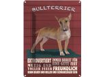 Vianmo Insegna Di Latta 40X30 Cm Bullterrier Hund Immer Bereit