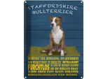 Vianmo Insegna Di Latta 40X30 Cm Staffordshire Bullterrier Hund