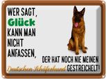 Vianmo Insegna Di Latta 30X40 Cm GlüCk Deutscher SchäFerhund Hund