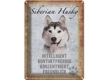 Vianmo Insegna Di Latta 40X30 Cm Siberian Husky Hund