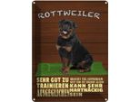 Vianmo Insegna Di Latta 40X30 Cm Rottweiler Hund Ungern Allein