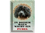 Vianmo Insegna Di Latta 40X30 Cm Hund In Diesem Haus Wacht Ein Pudel