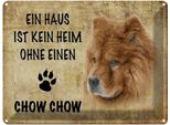 Vianmo Insegna Di Latta 30X40 Cm Chow Chow Hund