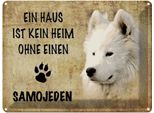 Vianmo Insegna Di Latta 30X40 Cm Samojeden Hund Ohne Kein Heim
