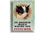 Vianmo Insegna Di Latta 40X30 Cm Hund In Diesem Haus Wacht Pinscher