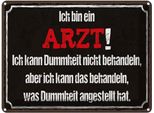 Vianmo Insegna Di Latta 30X40 Cm Ich Bin Arzt Ich Kann Behandeln