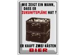 Vianmo Insegna Di Latta 40X30 Cm Wie Zeigt Ein Mann ZukunftspläNe
