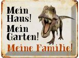 Vianmo Insegna Di Latta 30X40 Cm Reptilien Dinosaurier Mein Haus Garten