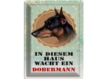 Vianmo Insegna Di Latta 40X30 Cm Hund In Diesem Haus Wacht Ein Dobermann