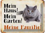 Vianmo Insegna Di Latta 30X40 Cm Tiere Katze Mein Haus Garten Familie