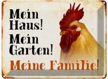 Vianmo Insegna Di Latta 30X40 Cm Tiere Huhn Mein Haus Garten Familie