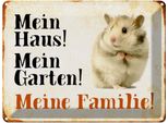 Vianmo Insegna Di Latta 30X40 Cm Tiere Hamster Mein Haus Garten Familie