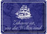 Vianmo Insegna Di Latta 30X40 Cm Zuhause Wo Die Wellen Seemann