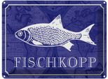 Vianmo Insegna Di Latta 30X40 Cm Fischkopp Fisch