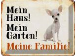 Vianmo Insegna Di Latta 30X40 Cm Hund Chihuahua Mein Haus Garten Familie