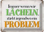 Vianmo Insegna Di Latta 30X40 Cm Wenn Wir Lachen Stirbt Problem