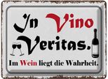 Vianmo Insegna Di Latta 30X40 Cm In Vino Veritas Wein Wahrheit