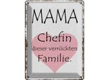 Vianmo Insegna Di Latta 40X30 Cm Mama Chefin VerrüCkter Familie