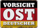 Vianmo Insegna Di Latta 30X40 Cm Flagge Vorsicht Ost Deutscher
