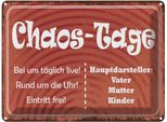 Vianmo Insegna Di Latta 30X40 Cm Chaos Tage Vater Mutter Kinder