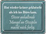 Vianmo Insegna Di Latta 30X40 Cm Keiner Geklatscht Ich Ins BüRo