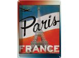 Vianmo Insegna Di Latta 40X30 Cm Paris Eiffelturm France