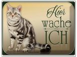 Vianmo Insegna Di Latta 30X40 Cm Katze American Shorthair Hier Wache