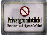 Vianmo Insegna Di Latta 30X40 Cm PrivatgrundstüCk! Gefahr