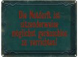 Vianmo Insegna Di Latta 30X40 Cm Notdurft Ist Sitzenderweise