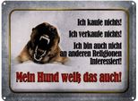 Vianmo Insegna Di Latta 30X40 Cm Kaufe Nichts Mein Hund Weiß