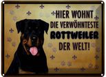 Vianmo Insegna Di Latta 30X40 Cm Hund Hier Wohnt Die Rottweiler