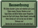 Vianmo Insegna Di Latta 30X40 Cm Hausordnung Wir Lieben Einander