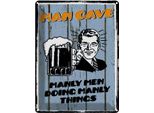 Vianmo Insegna Di Latta 40X30 Cm Man Cave Bier Manly Men Doing