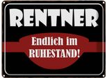Vianmo Insegna Di Latta 30X40 Cm Rentner Endlich Im Ruhestand