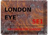 Vianmo Insegna Di Latta 30X40 Cm London Westminster London Eye SE1