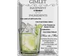 Vianmo Insegna Di Latta 40X30 Cm Alkohol Gimlet Equipment Ingredients