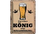 Vianmo Insegna Di Latta 40X30 Cm Echter KöNig TräGt Schaumkrone