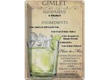 Vianmo Insegna Di Latta 40X30 Cm Alkohol Gimlet Equipment Ingredients