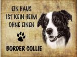 Vianmo Insegna In Legno 30X40 Cm Border Collie Hund
