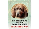 Vianmo Insegna In Legno 40X30 Cm Hund In Diesem Haus Wacht Bluthund