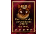 Vianmo Insegna In Legno 40X30 Cm Hier Wohnt Kater Der Welt