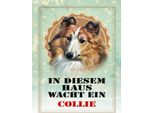 Vianmo Insegna In Legno 40X30 Cm Hund In Diesem Haus Wacht Ein Collie
