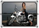 Vianmo Insegna In Legno 30X40 Cm Motorrad Biker Girl Pinup Frau
