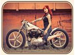 Vianmo Insegna In Legno 30X40 Cm Motorrad Biker Girl Frau Pin Up