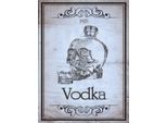 Vianmo Insegna In Legno 40X30 Cm Alkohol 1925 Vodka Totenkopf