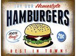 Vianmo Insegna In Legno 30X40 Cm Hamburger Best In Town 100% Beef